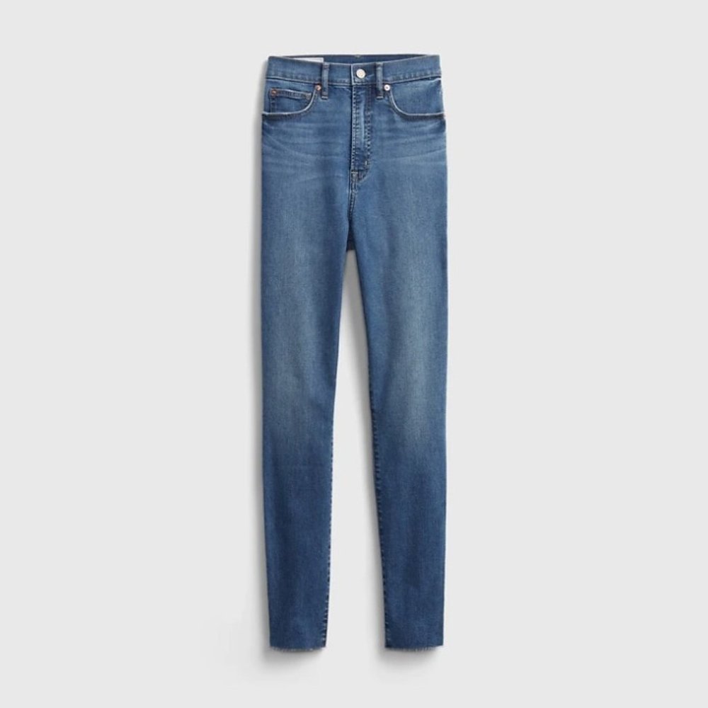 GAP Sky High Rise True Skinny Jeans with Washwell (Medium Indigo)